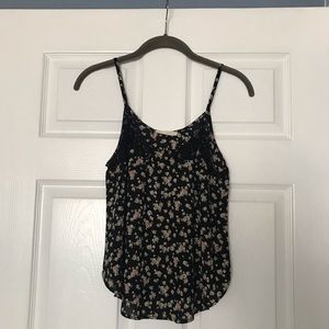 SOLD Lush | Black Floral Top
